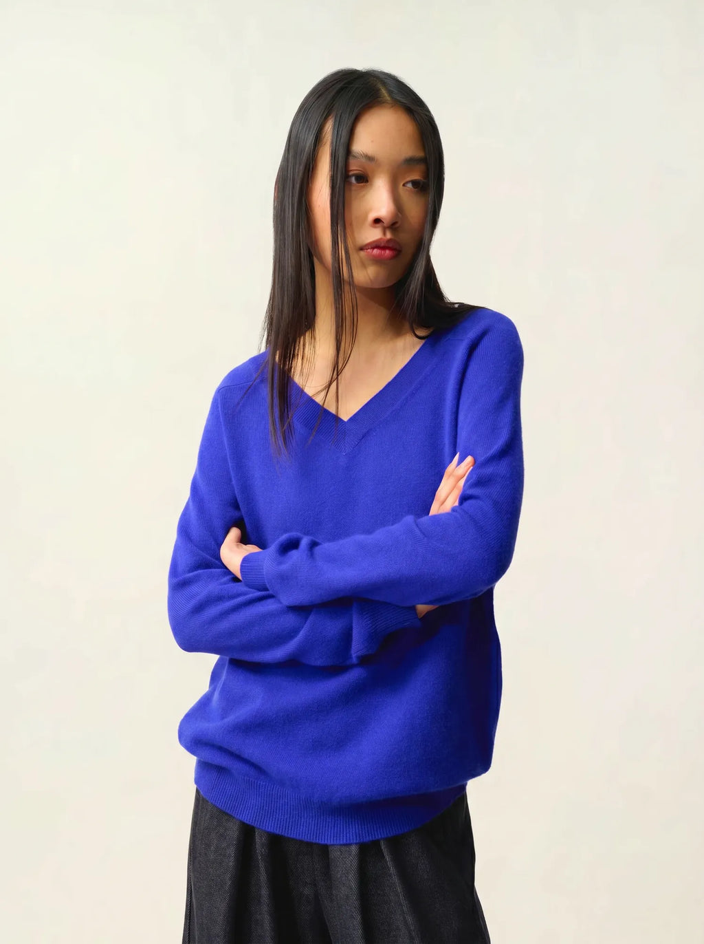 SAVANNAH pullover v-ausschnitt indigo