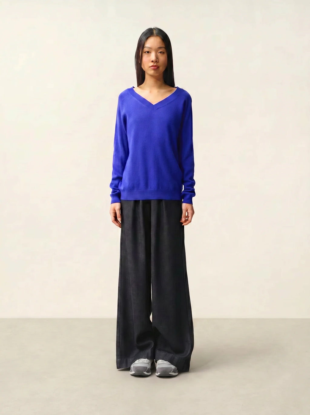 SAVANNAH pullover v-ausschnitt indigo