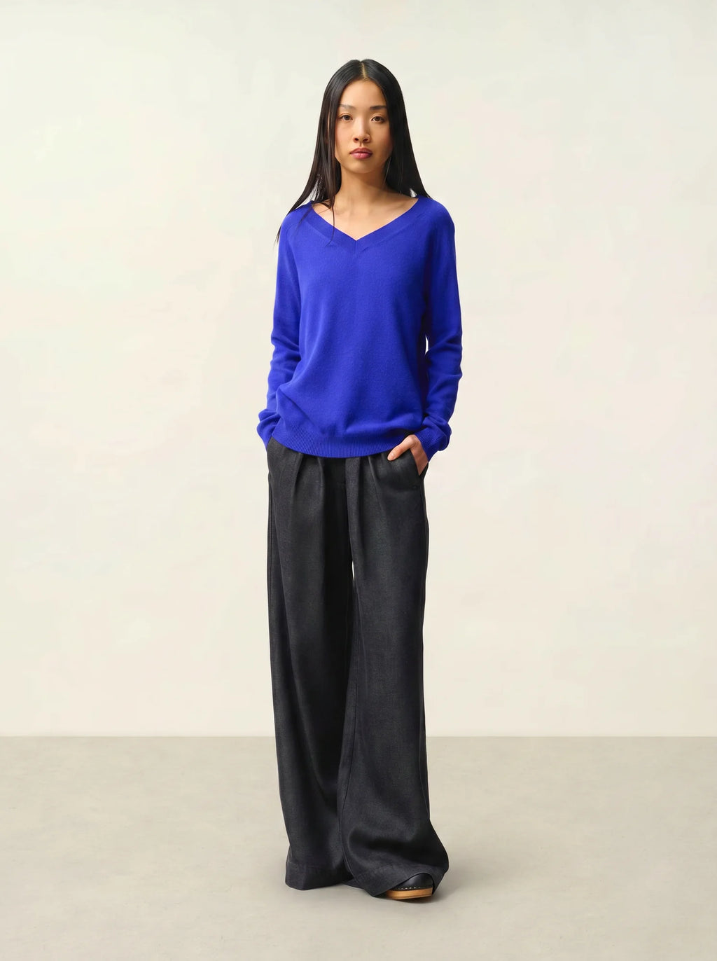 SAVANNAH pullover v-ausschnitt indigo