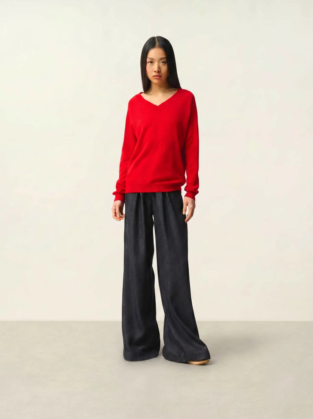 SAVANNAH pullover v-ausschnitt rot