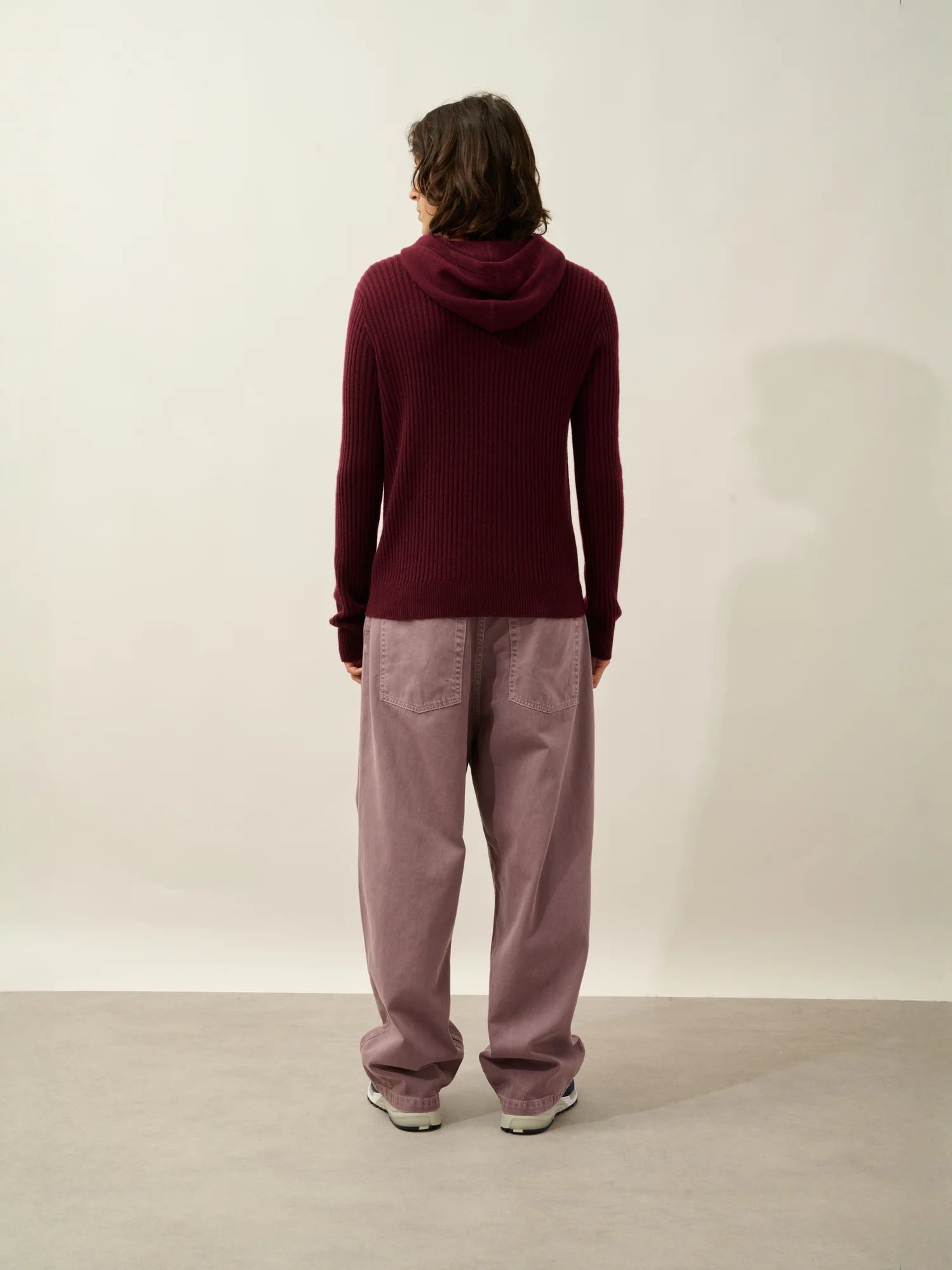 BENDT pullover mit kapuze 4-fädig brombeere