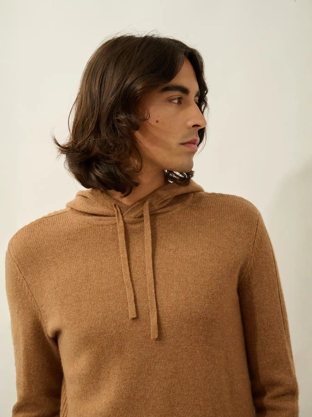 BENDT pullover mit kapuze 4-fädig haselnuss