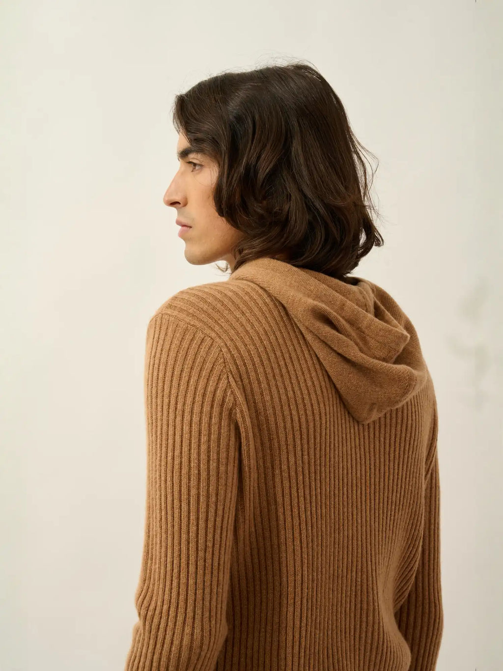 BENDT pullover mit kapuze 4-fädig haselnuss