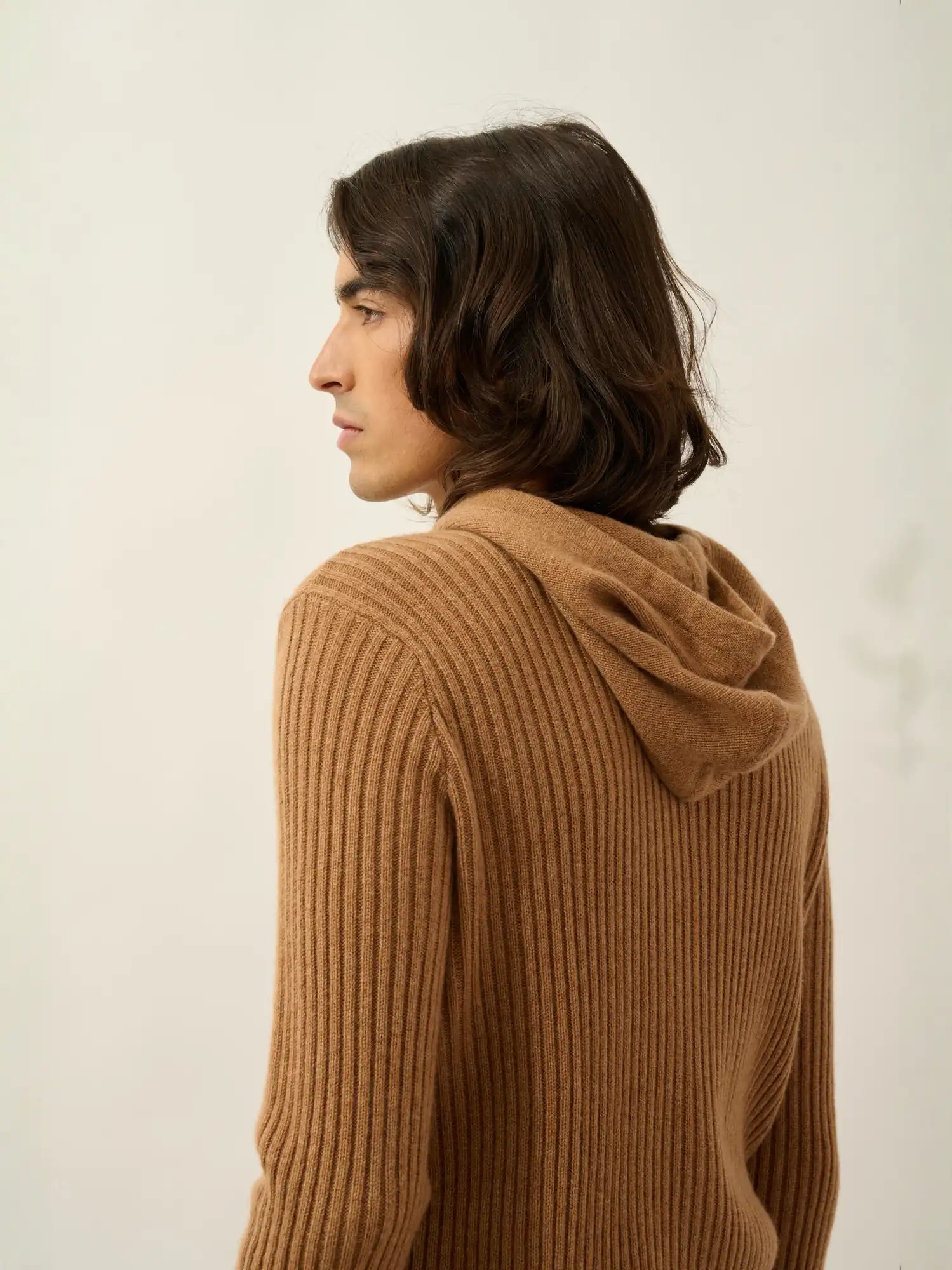 BENDT pullover mit kapuze 4-fädig haselnuss