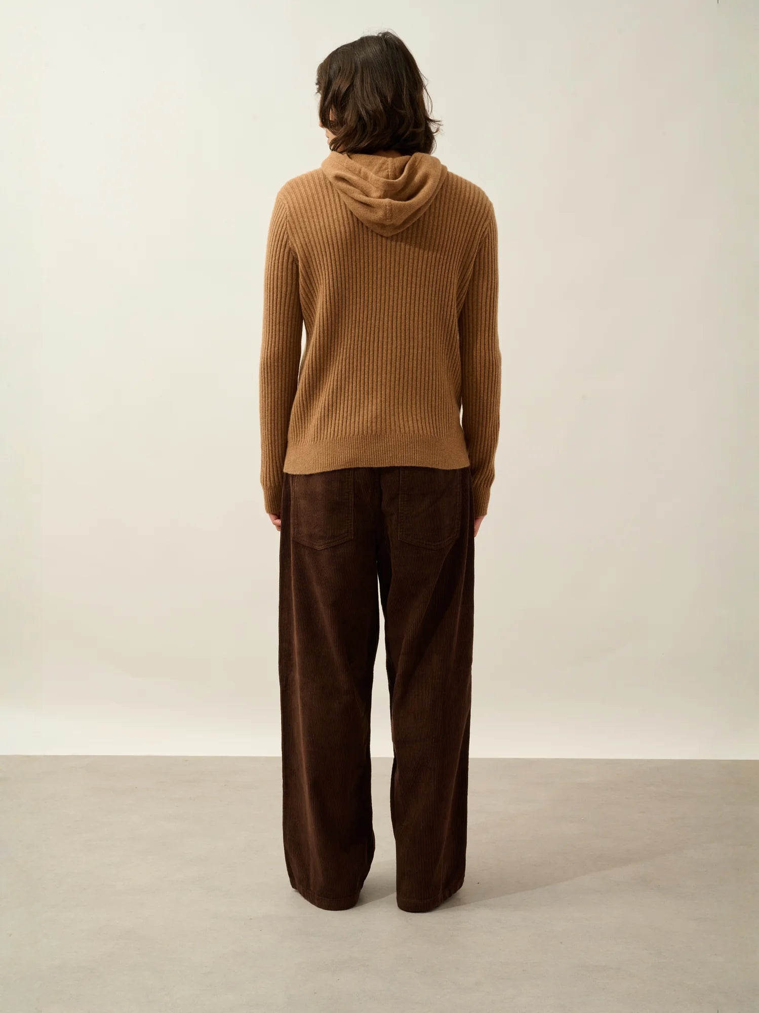 BENDT pullover mit kapuze 4-fädig haselnuss
