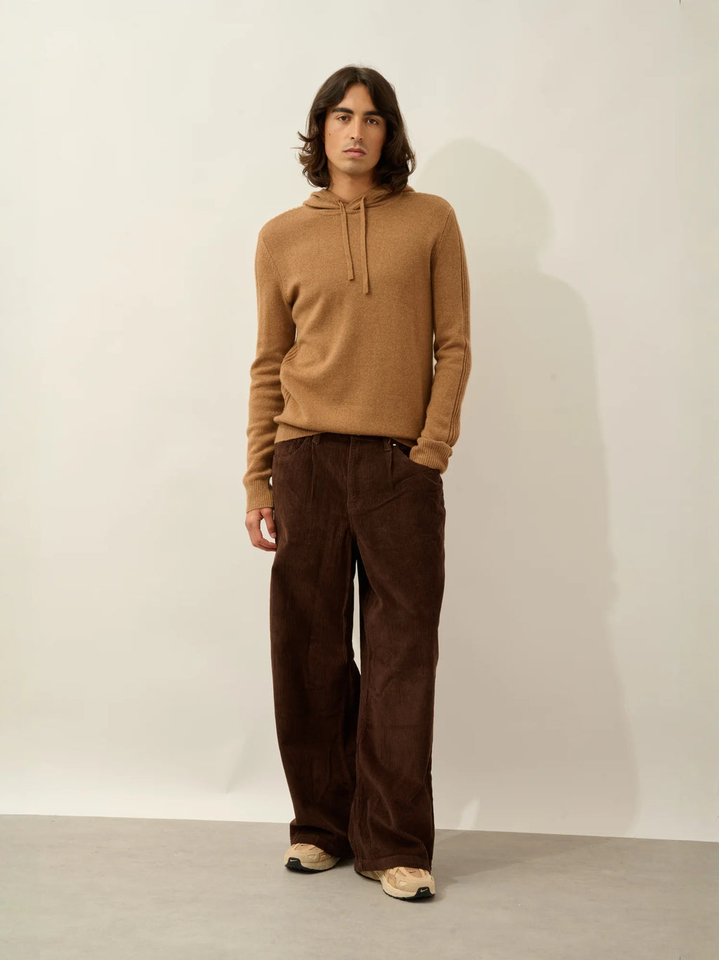 BENDT pullover mit kapuze 4-fädig haselnuss