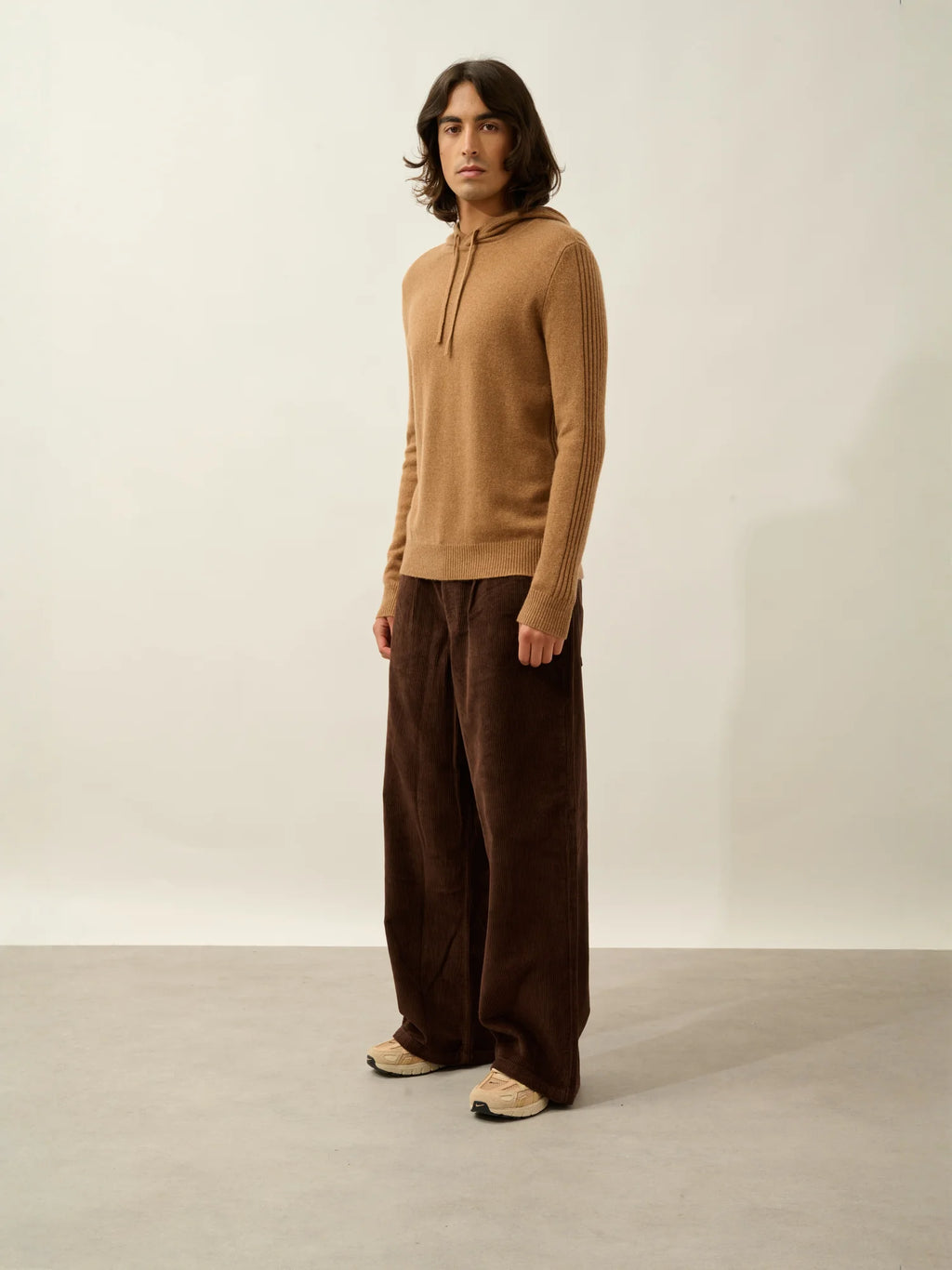 BENDT pullover mit kapuze 4-fädig haselnuss