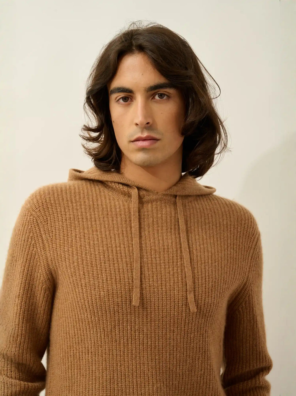 MIDA pullover mit kapuze 4-fädig haselnuss