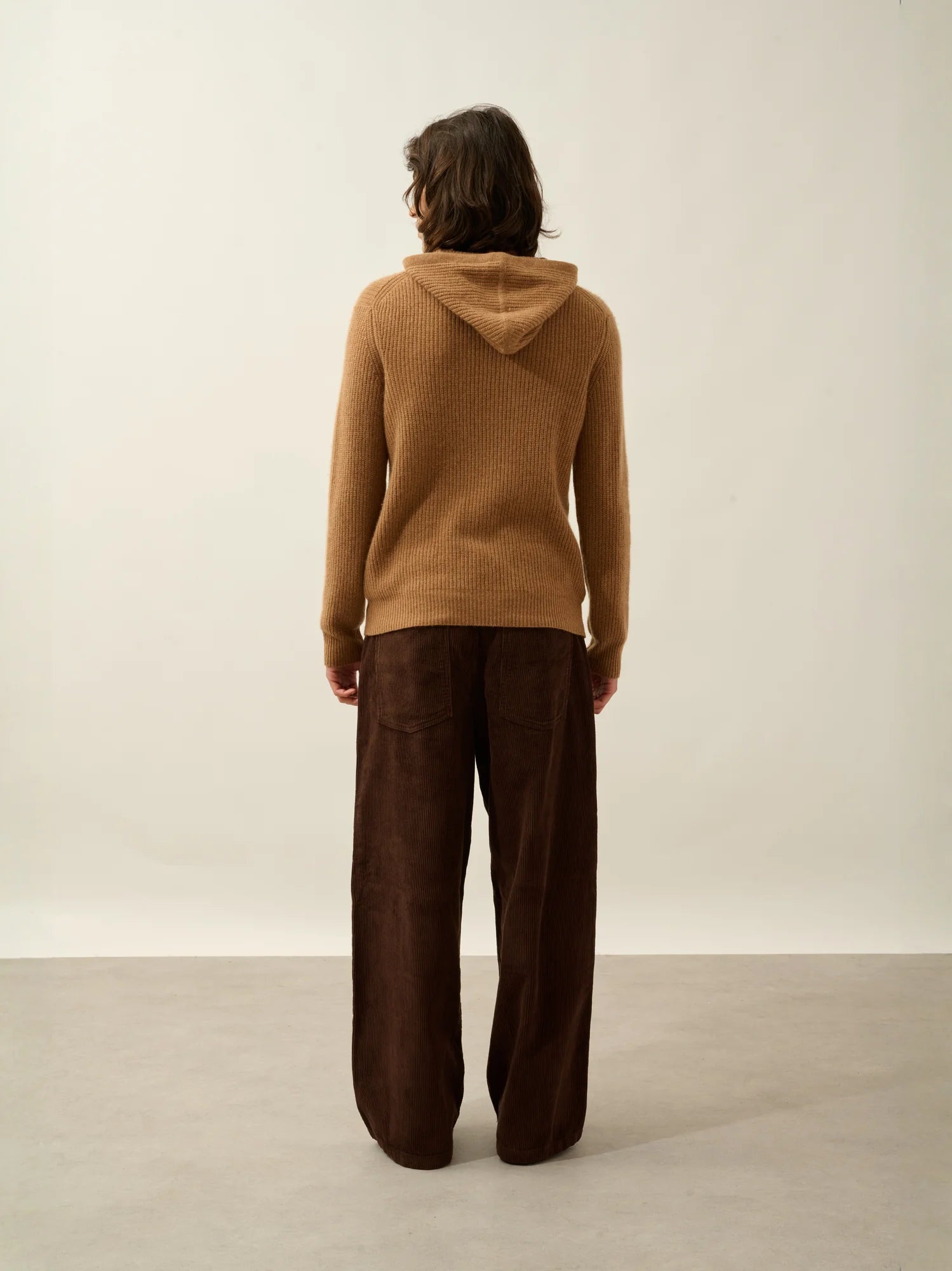 MIDA pullover mit kapuze 4-fädig haselnuss