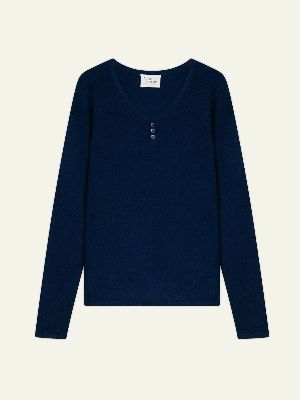 GABLE Pullover V-Ausschnitt geknöpft Mitternachtsblau