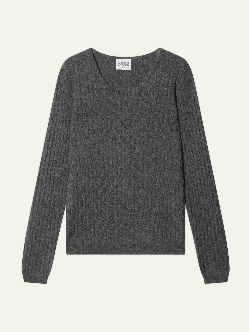 GRASMOOR pullover v-ausschnitt anthrazit meliert