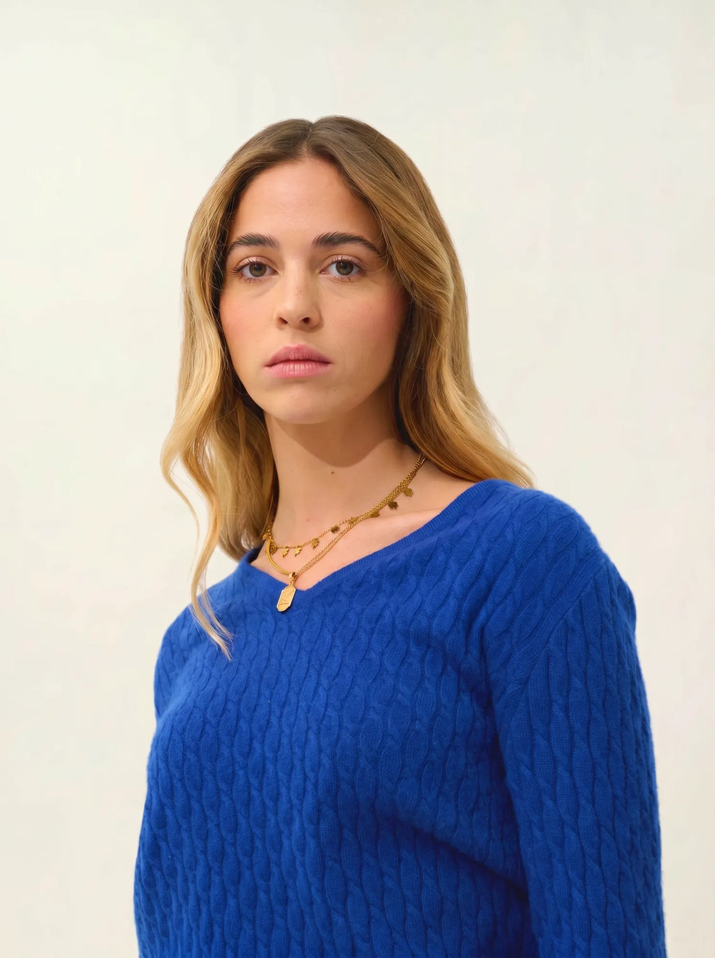 GRASMOOR pullover v-ausschnitt ultramarin