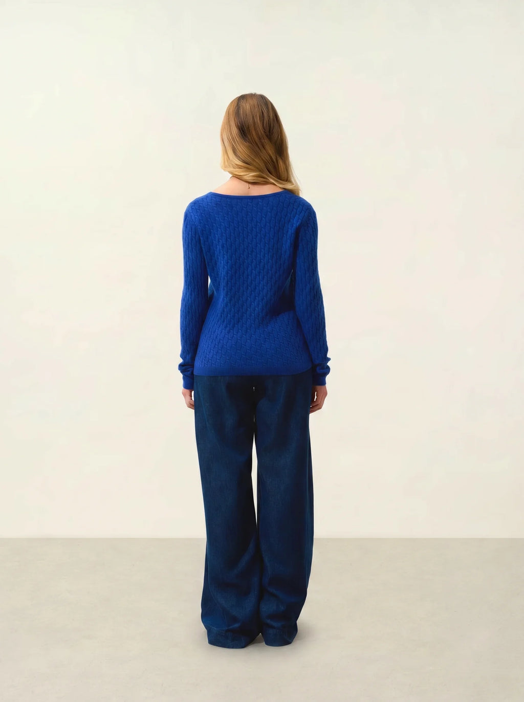 GRASMOOR pullover v-ausschnitt ultramarin