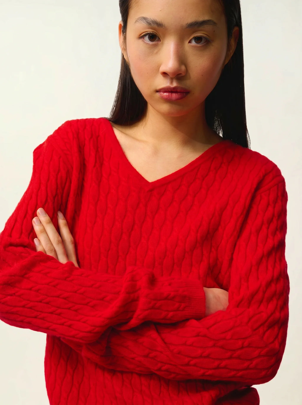 GRASMOOR pullover v-ausschnitt rot