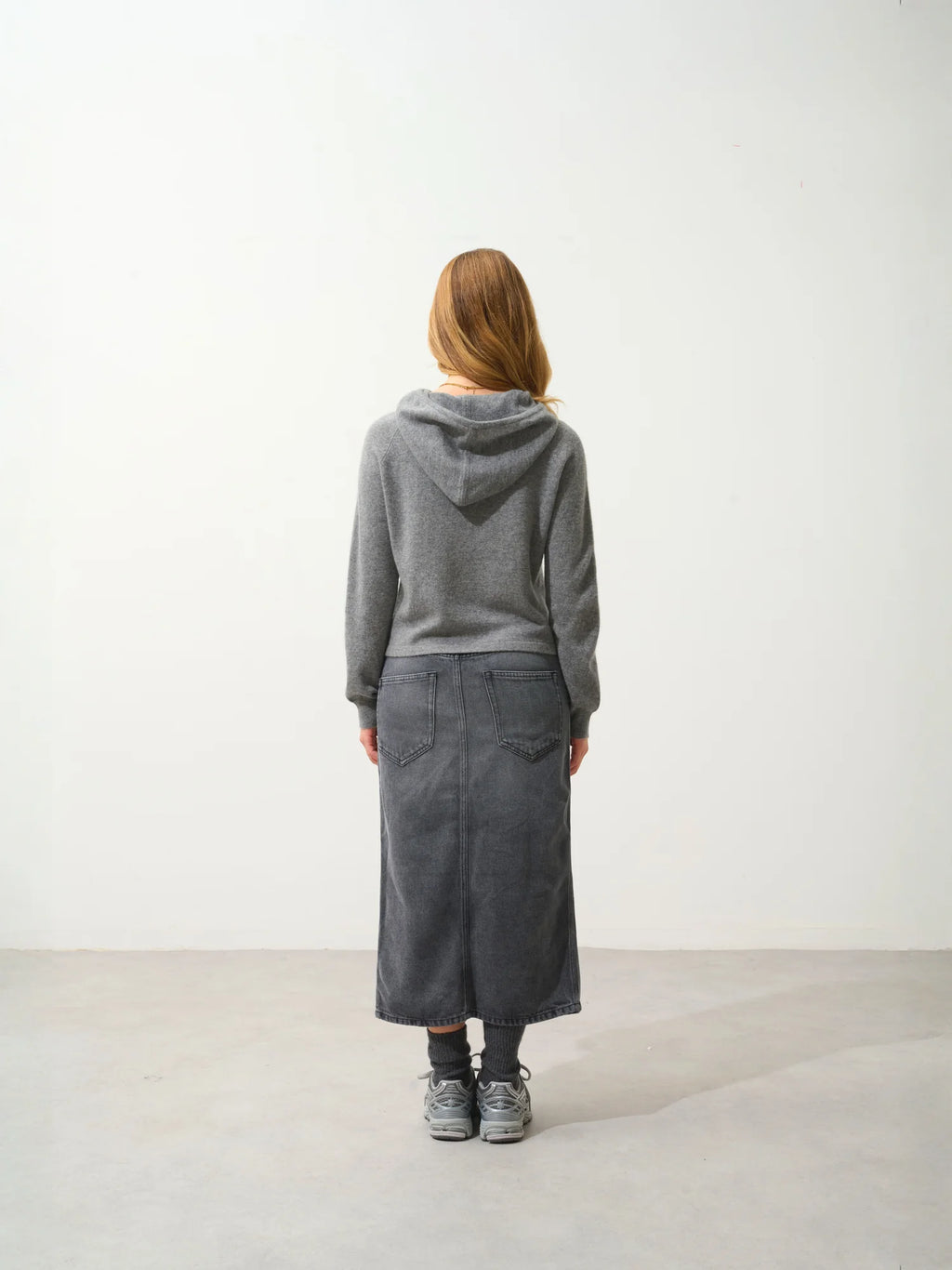 YARLSIDE pull capuche flanelle chiné