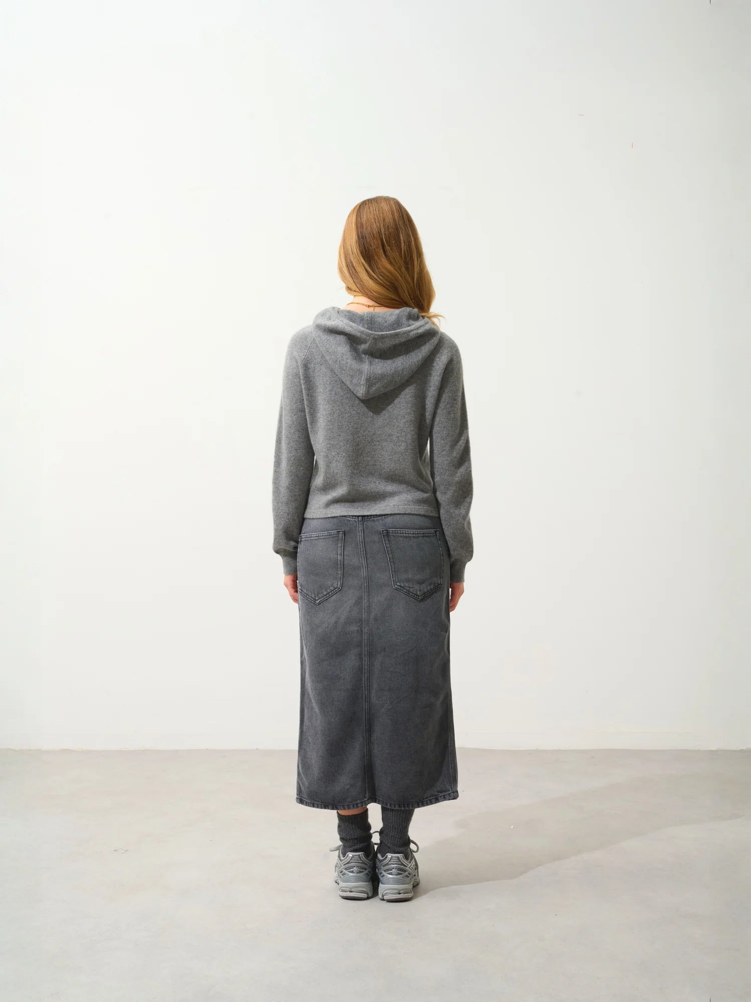 YARLSIDE pull capuche flanelle chiné