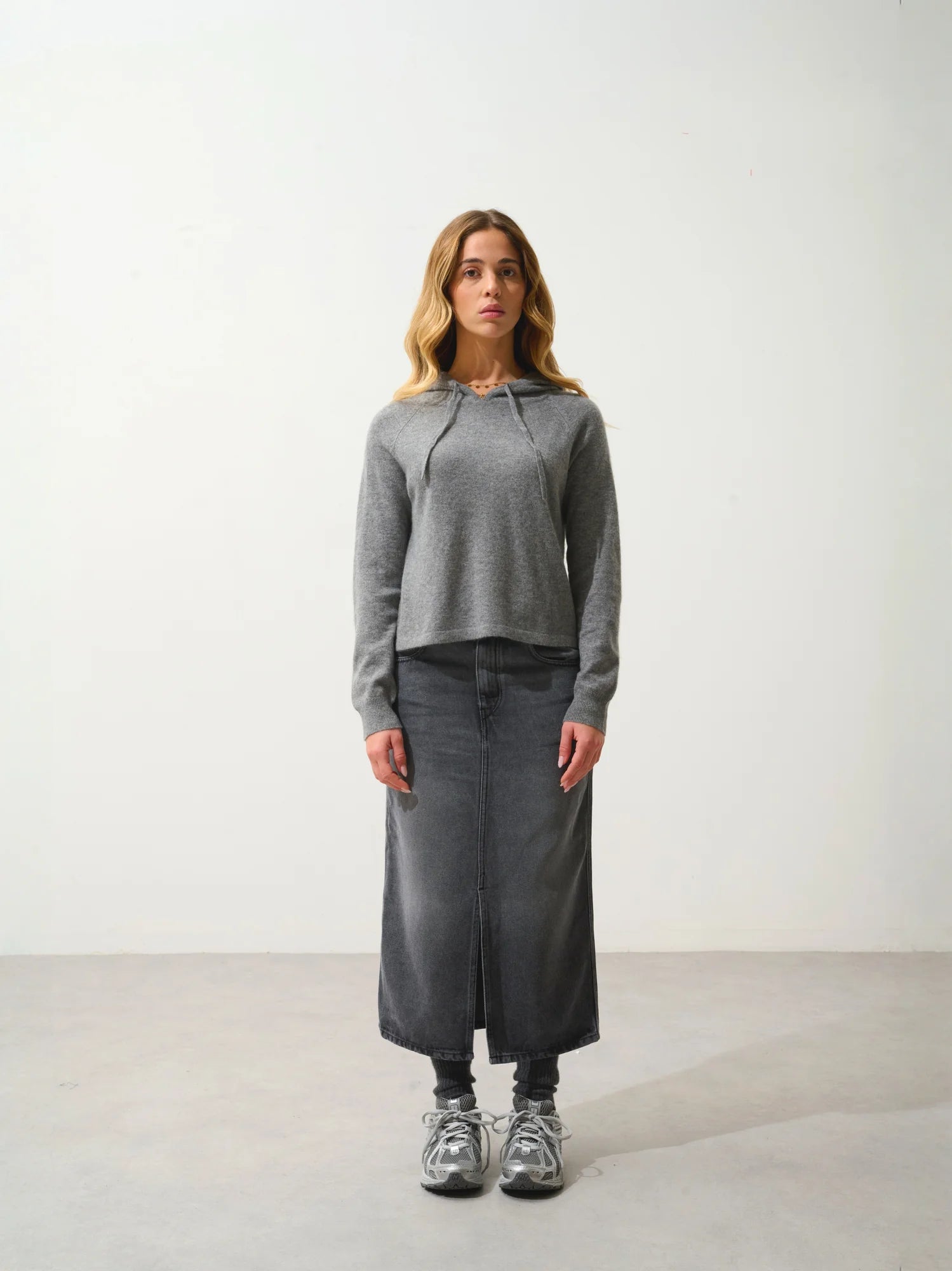 YARLSIDE pull capuche flanelle chiné