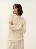 CASPER pull capuche poche kangourou ivoire