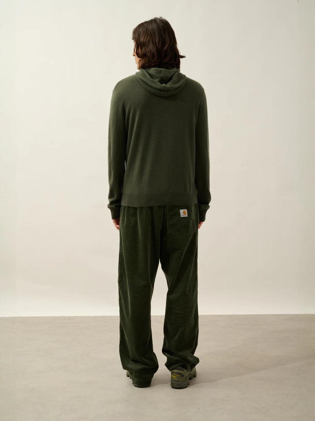 CASPER pull capuche poche kangourou kaki