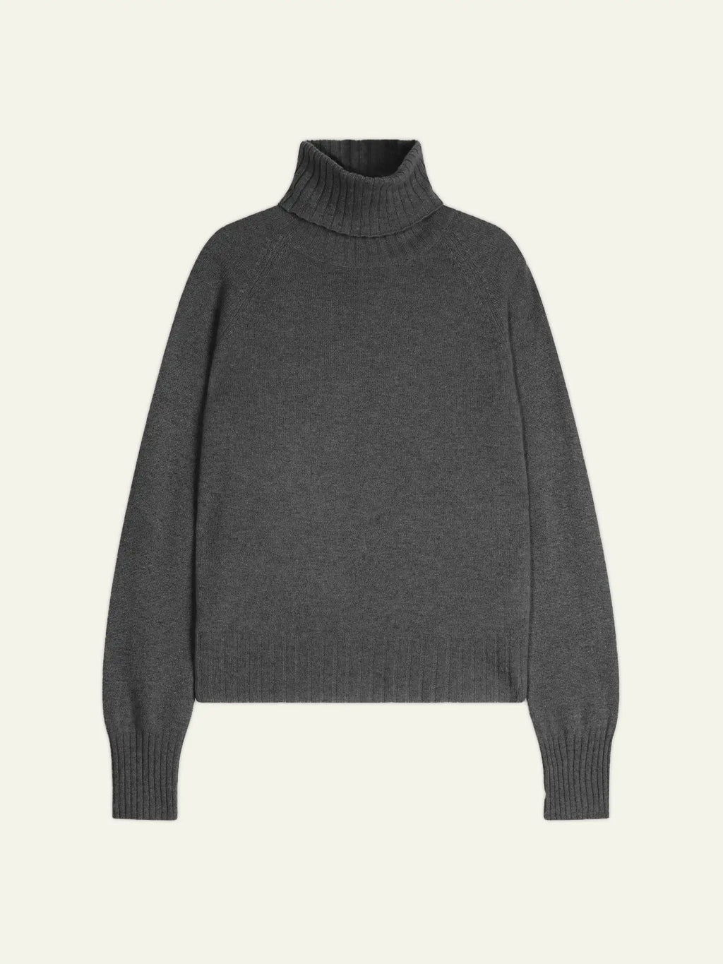 CASSY pull col roulé anthracite chiné