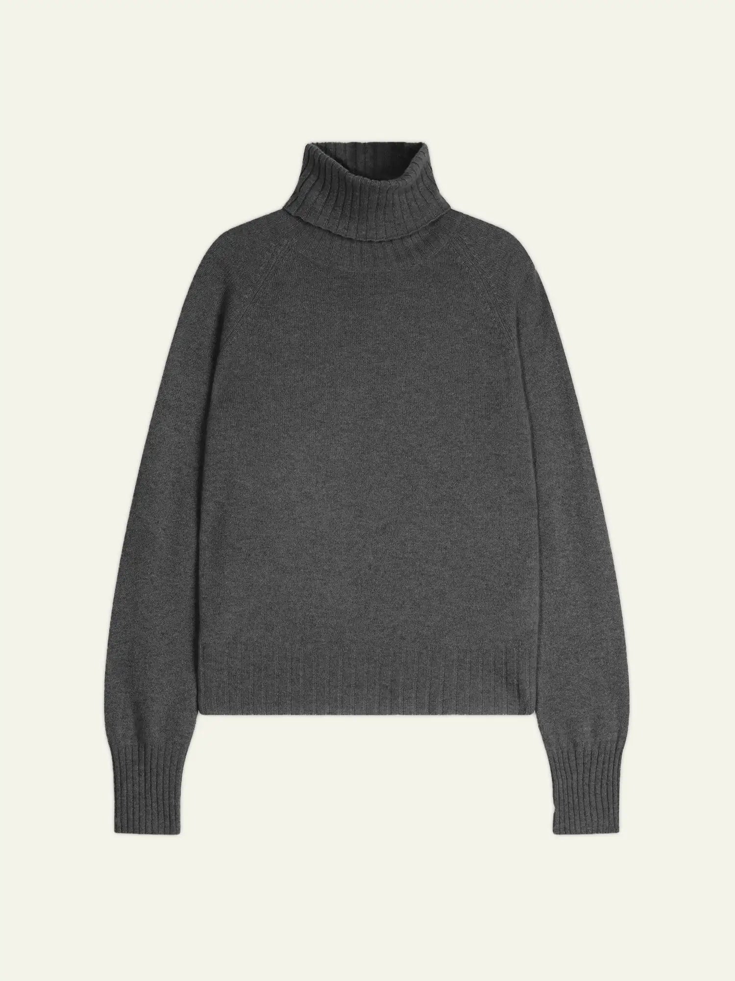 CASSY pull col roulé anthracite chiné