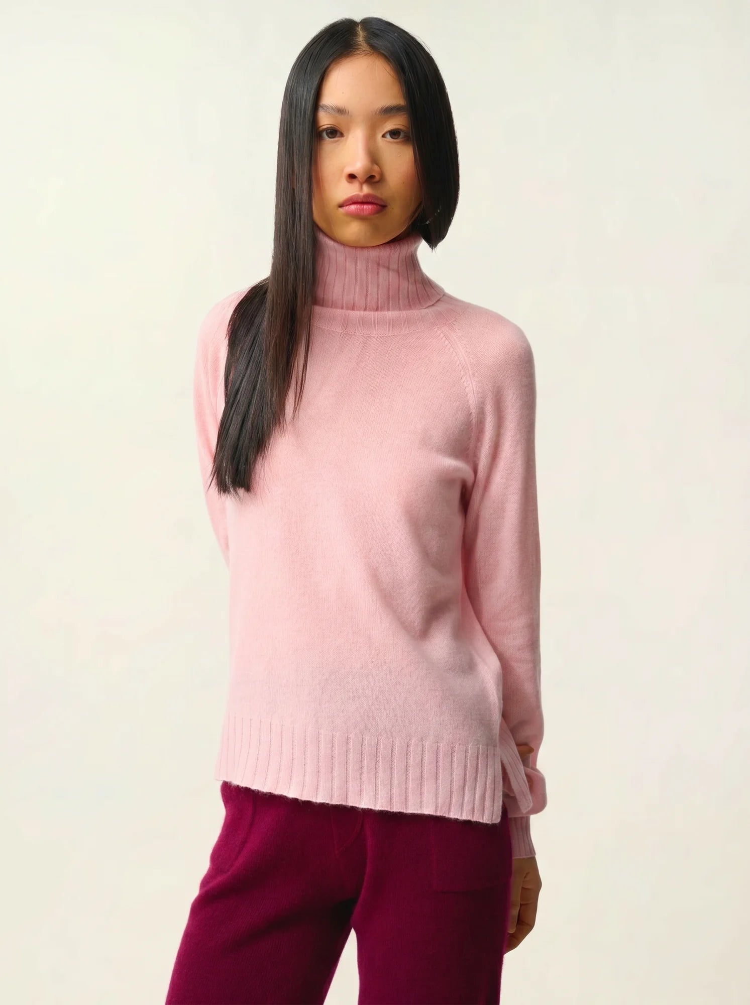CASSY Pullover Rollkragen Ballettrosa