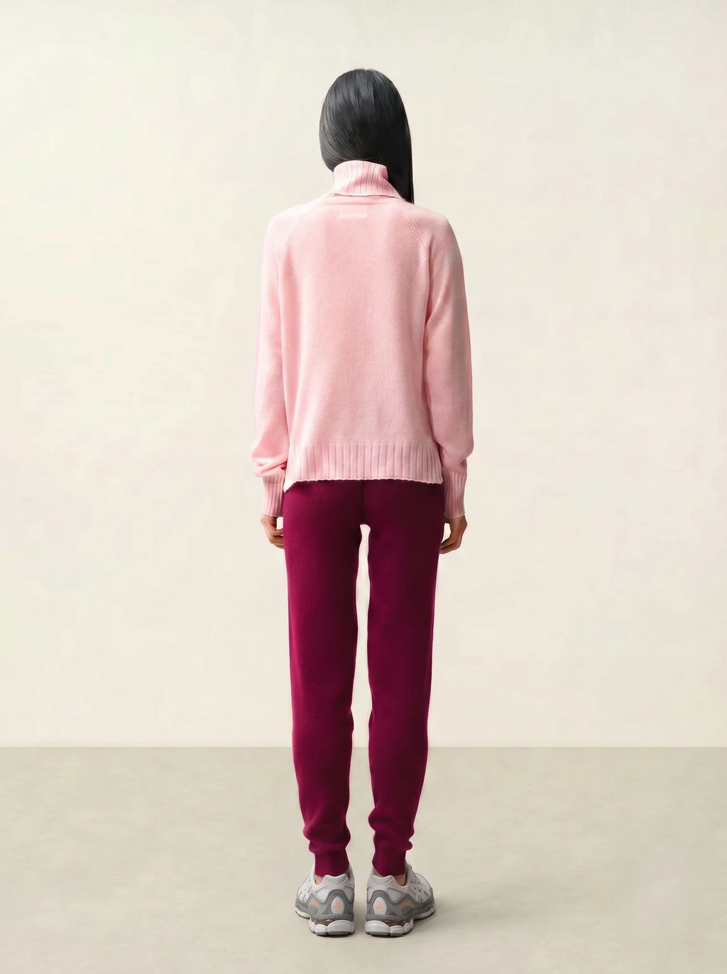 CASSY Pullover Rollkragen Ballettrosa