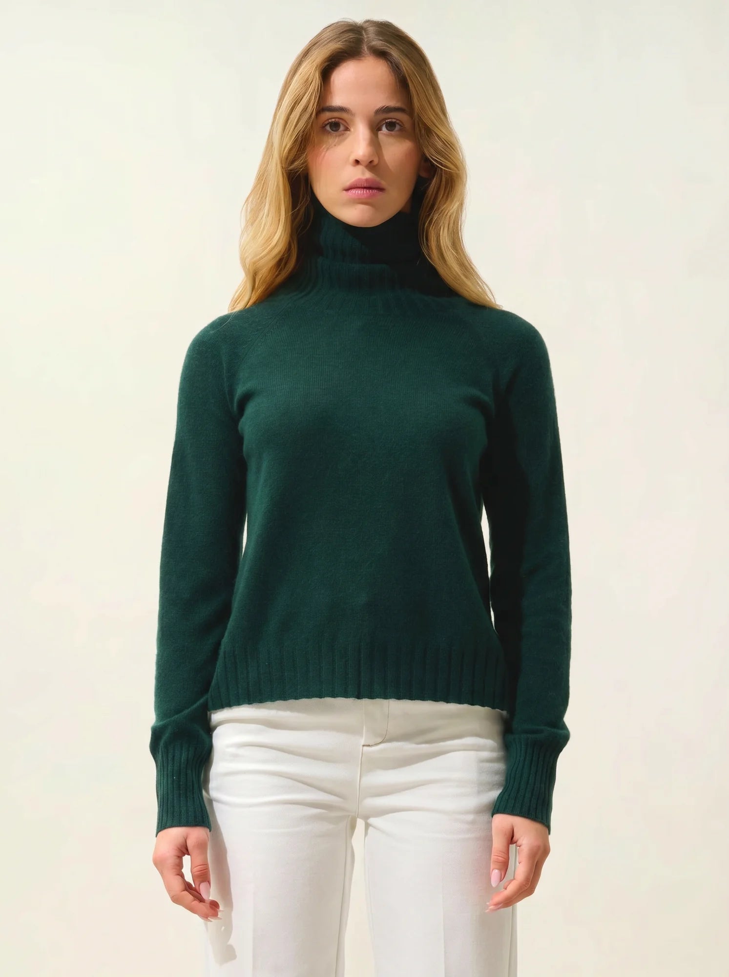 CASSY Pullover Rollkragen Zypressengrün