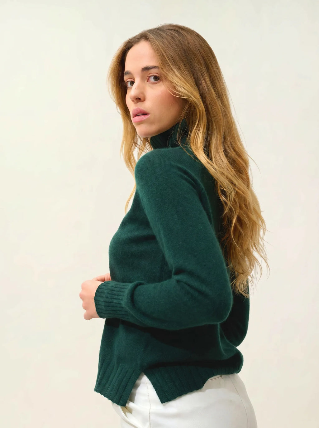 CASSY Pullover Rollkragen Zypressengrün