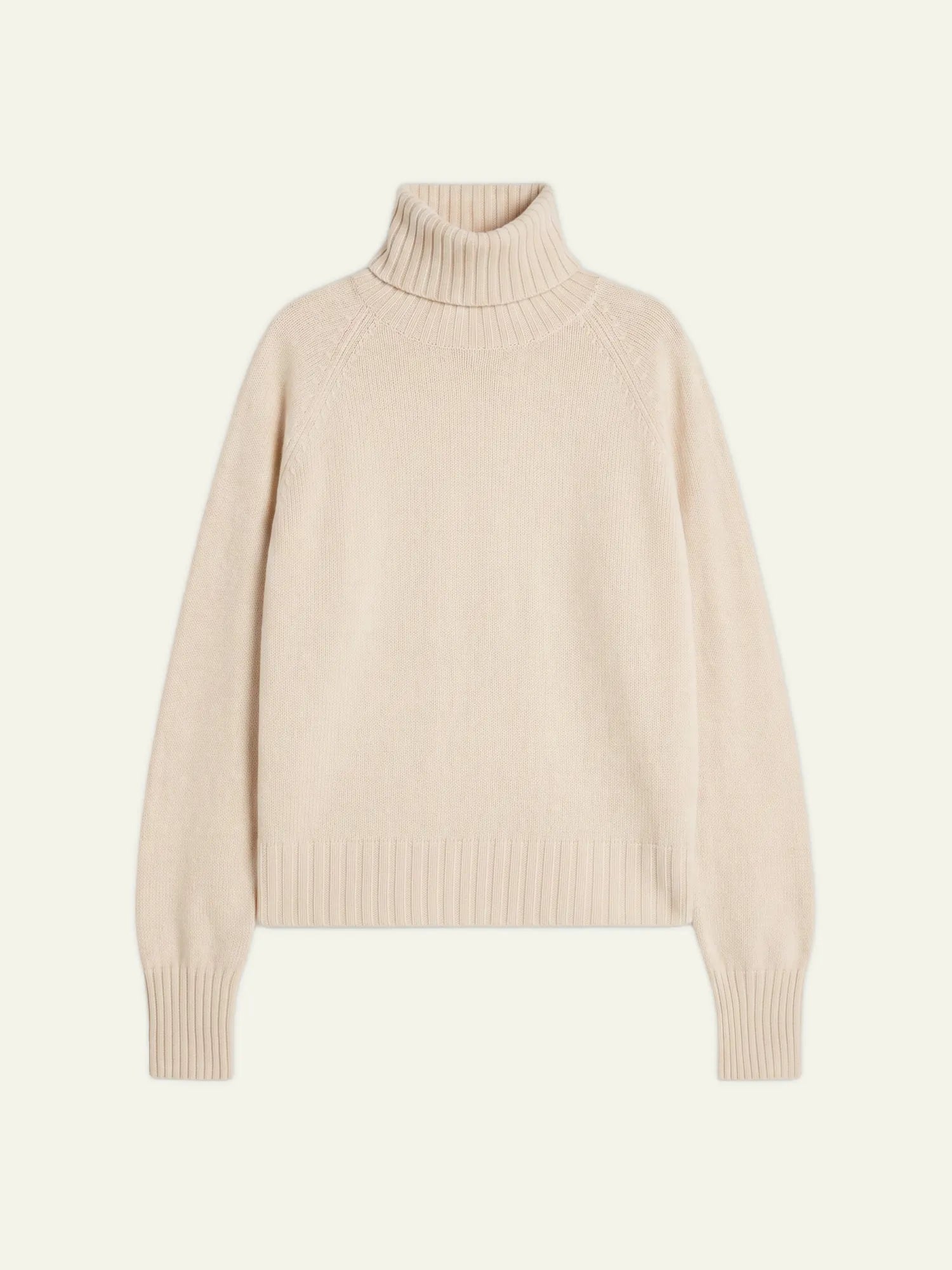 CASSY pull col roulé ivoire