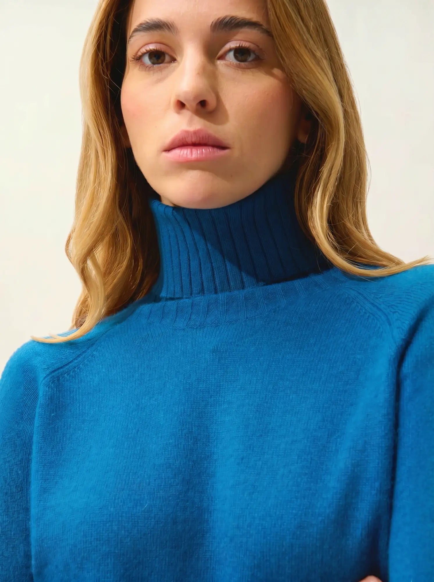 CASSY Pullover Rollkragen Pfauenblau