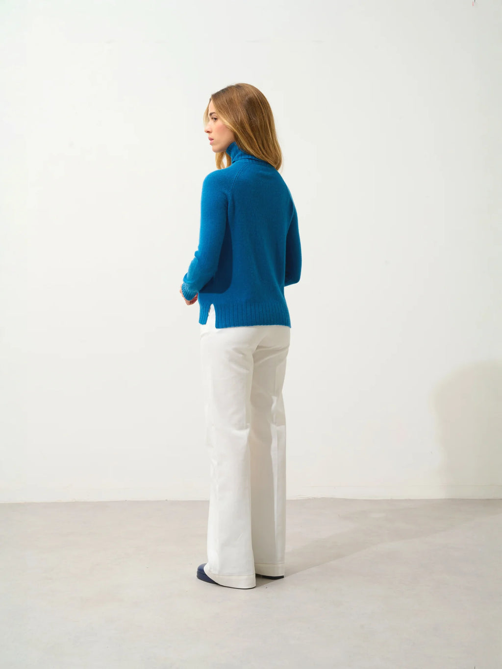 CASSY Pullover Rollkragen Pfauenblau
