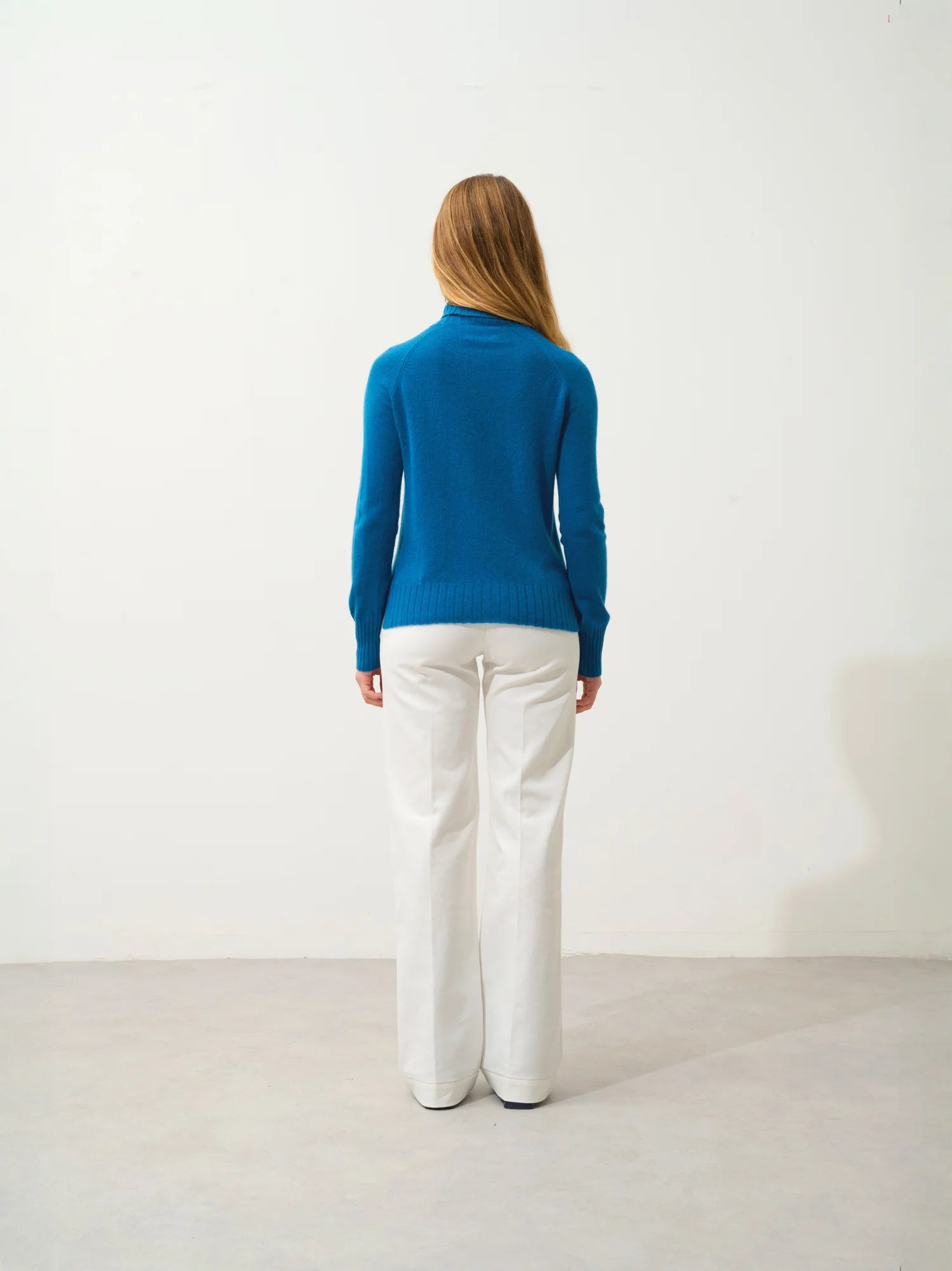 CASSY Pullover Rollkragen Pfauenblau