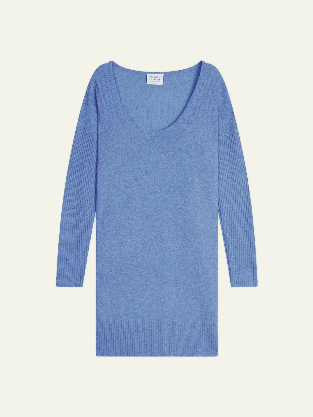 DANA Kleid U-Ausschnitt Himmelblau