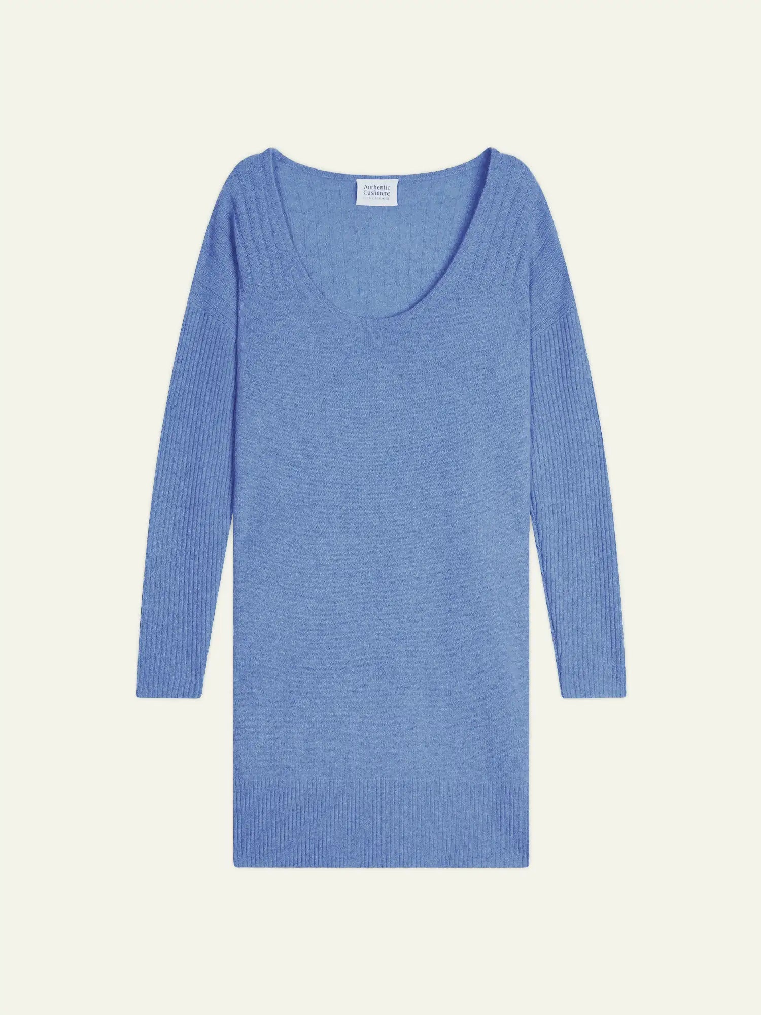 DANA Kleid U-Ausschnitt Himmelblau