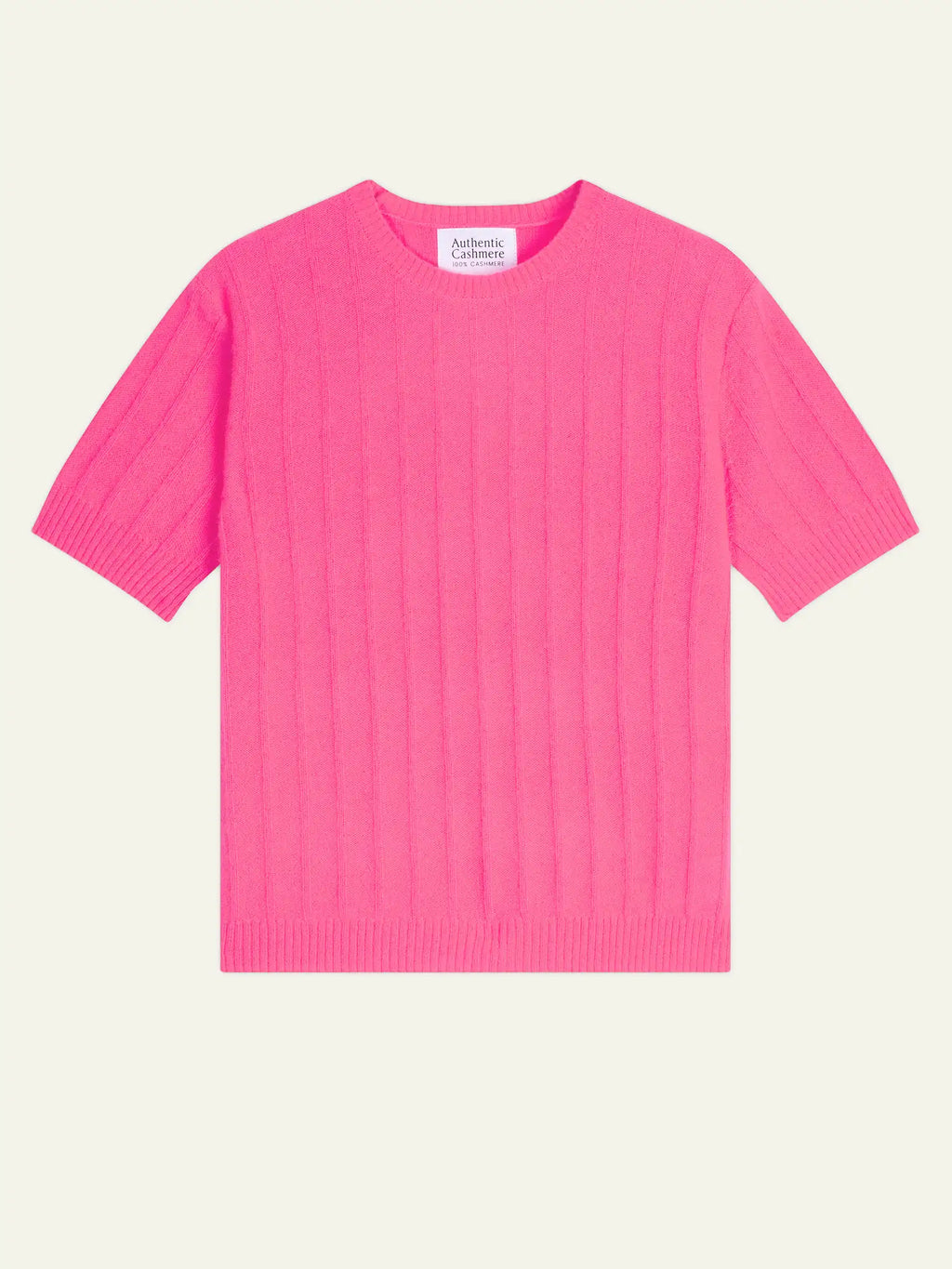 ELIRA t-shirt col rond rose fluo