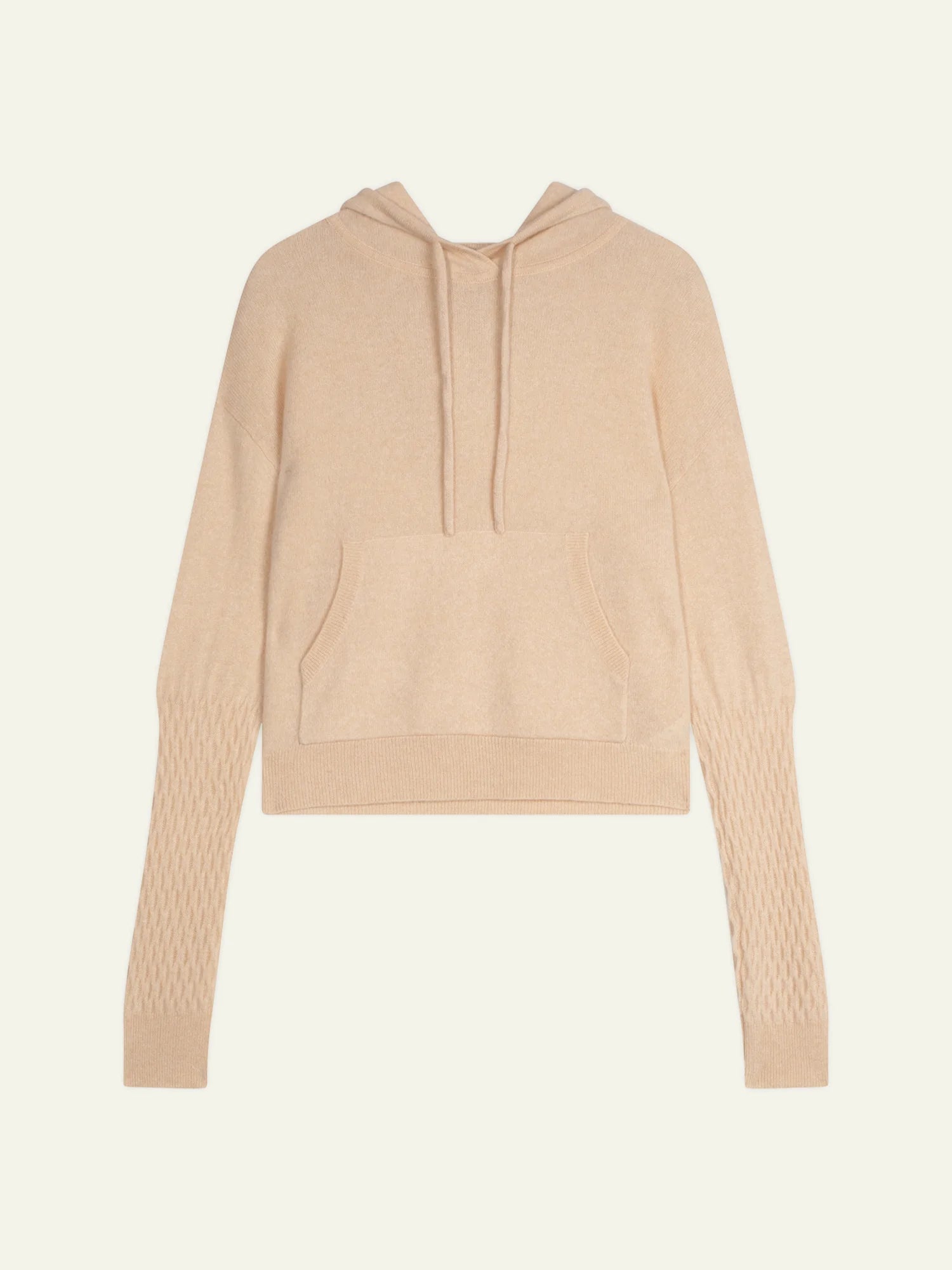 ELOWEN pullover mit kapuze sand