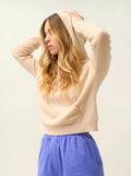 ELOWEN pullover mit kapuze sand