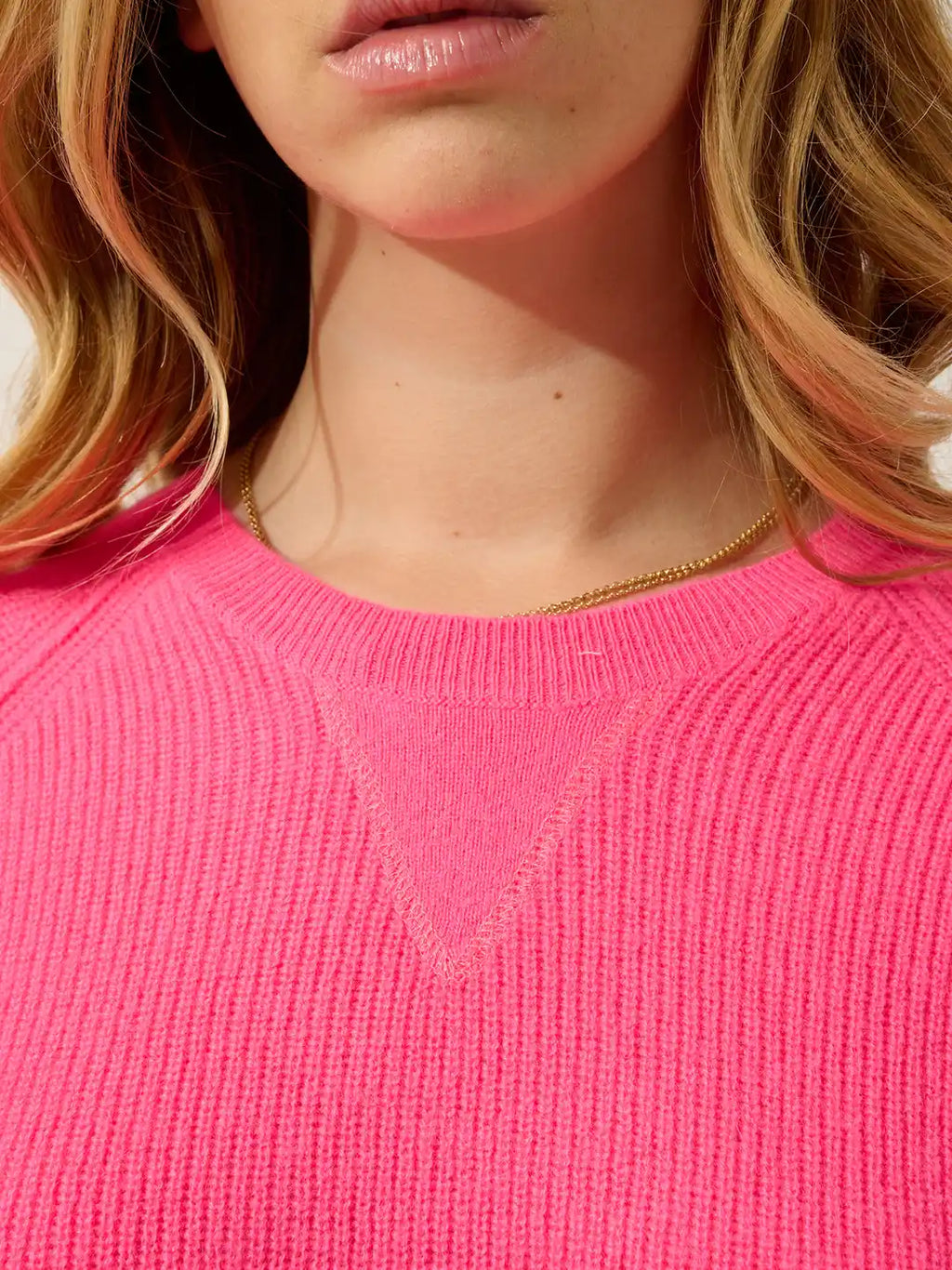 CÉLIMÈNE Pullover Rundhalsausschnitt Neonrosa