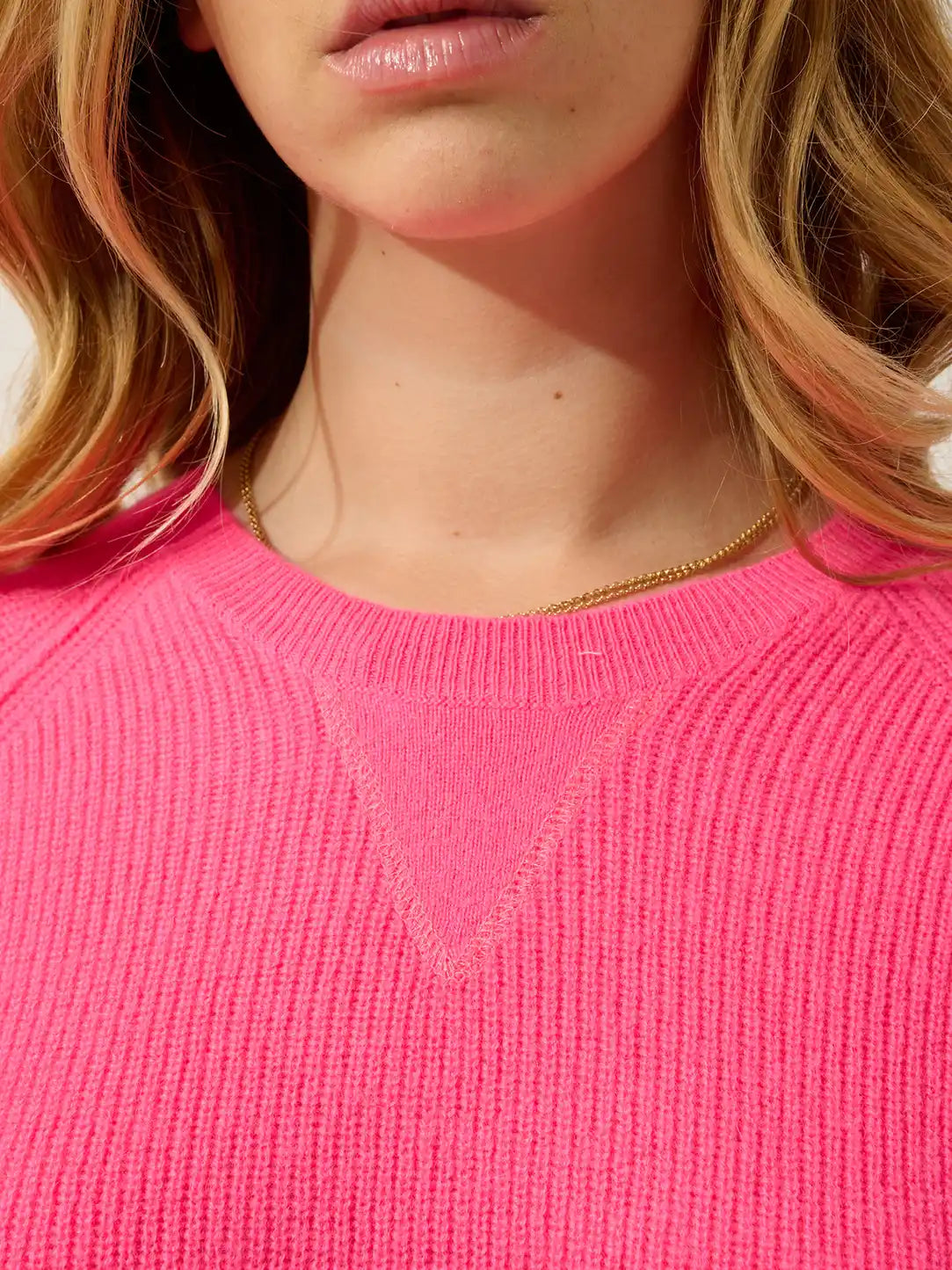 CÉLIMÈNE Pullover Rundhalsausschnitt Neonrosa