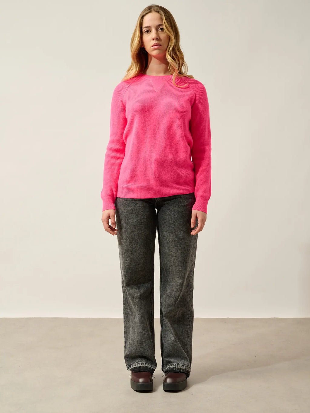 CÉLIMÈNE Pullover Rundhalsausschnitt Neonrosa