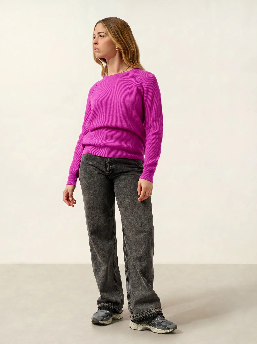 CÉLIMÈNE Pullover Rundhalsausschnitt Neonviolett