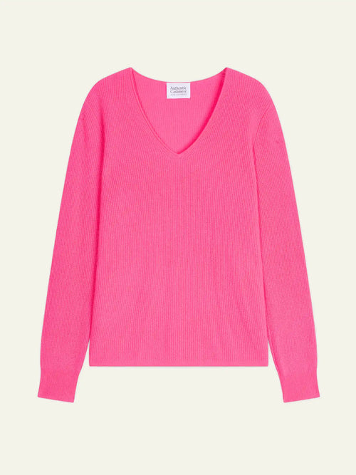 ALAYA pull col V rose fluo