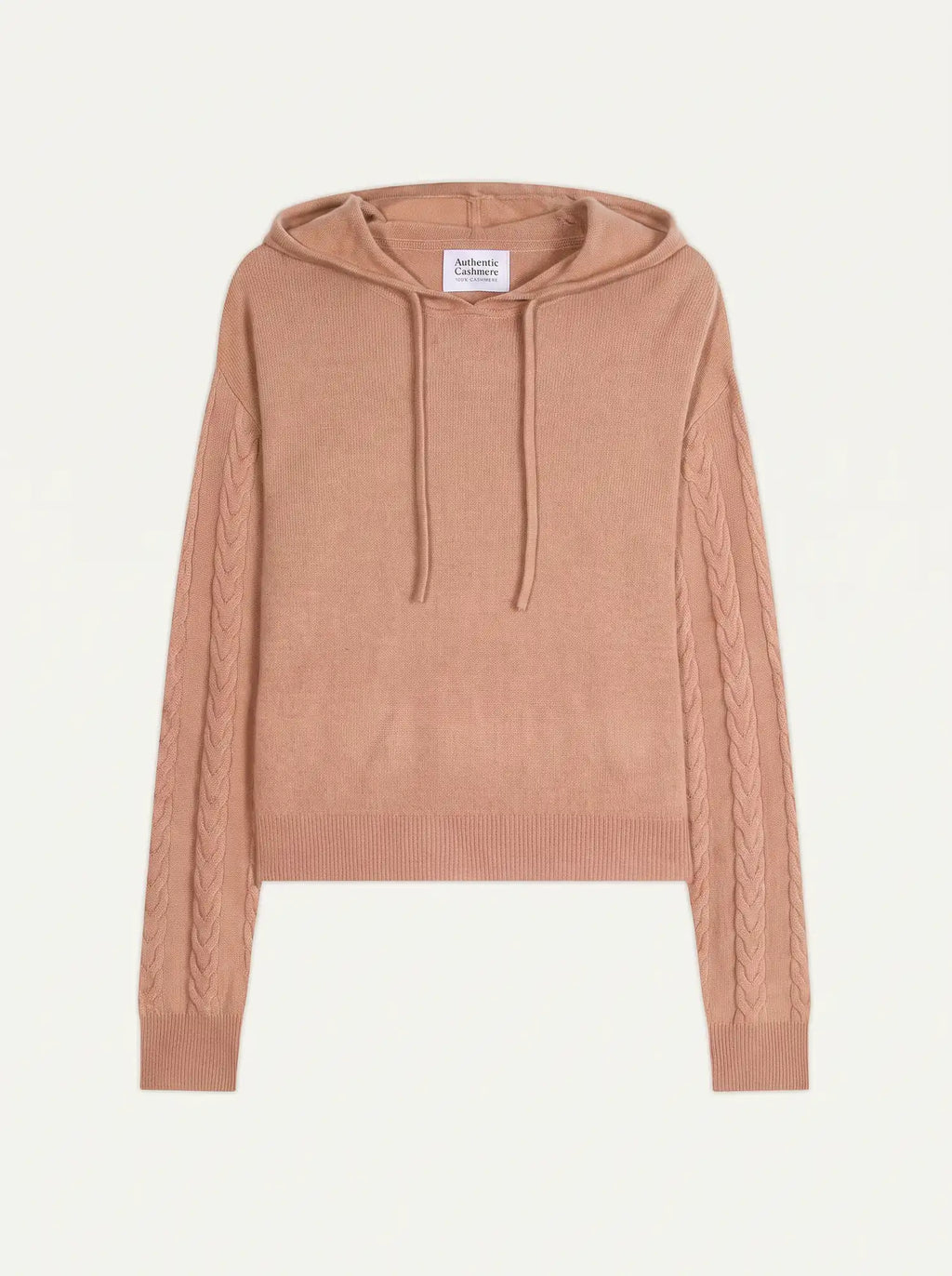 SVALINNA pullover mit kapuze camel meliert