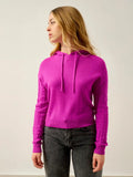 SVALINNA pullover mit kapuze violett neon
