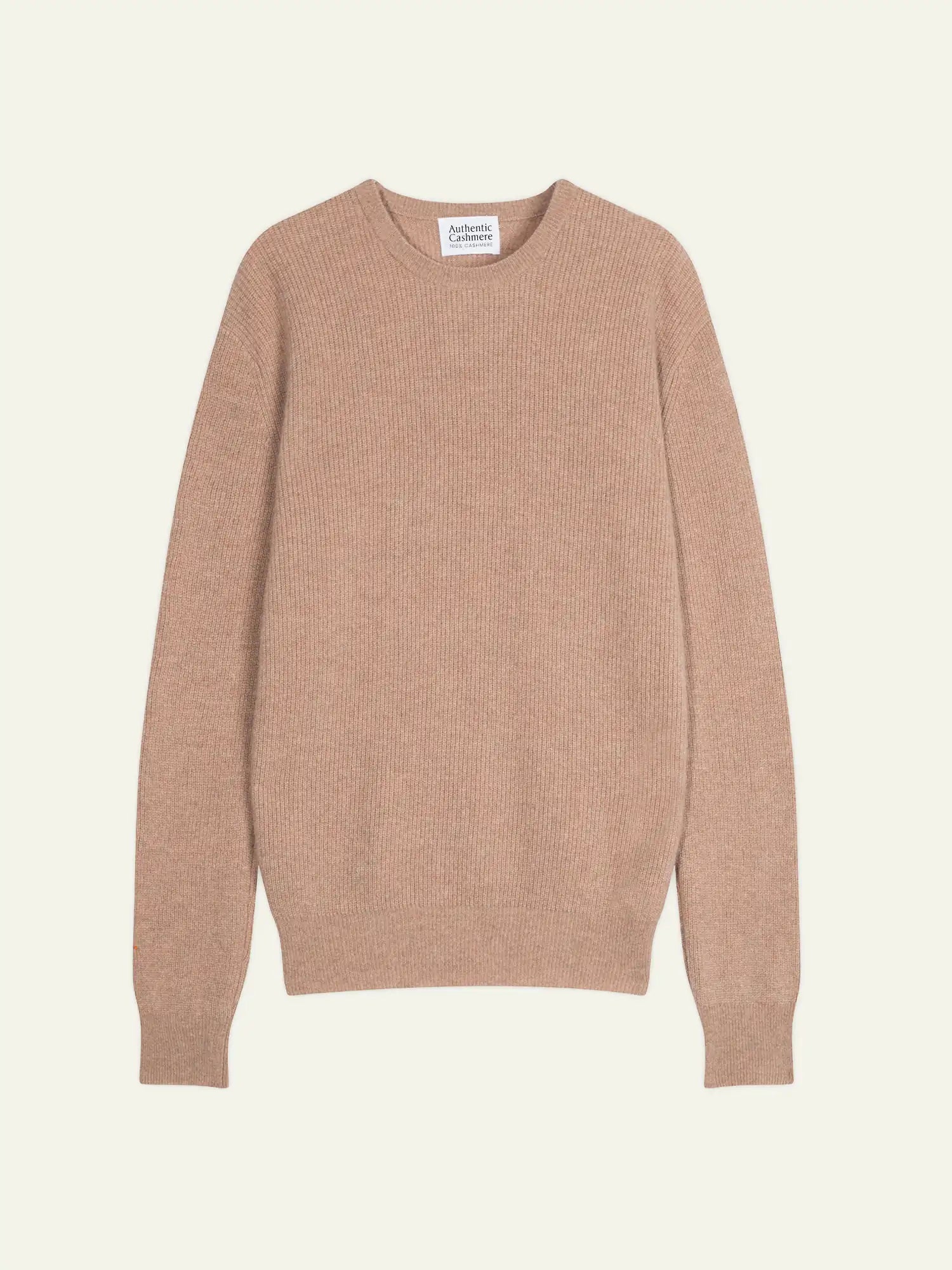 LUFFY pull col rond camel chiné