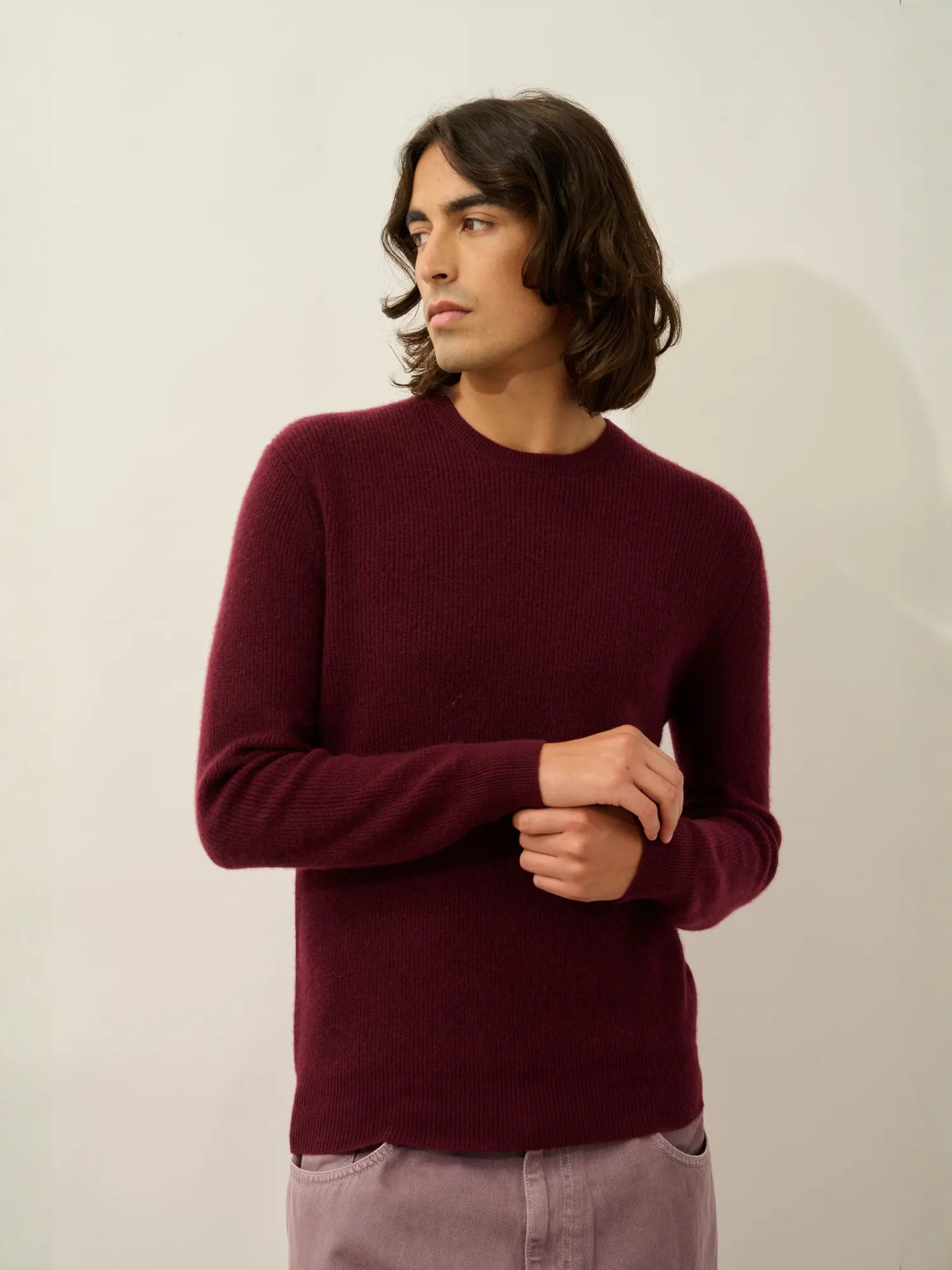 LUFFY sweater crew neck blackberry
