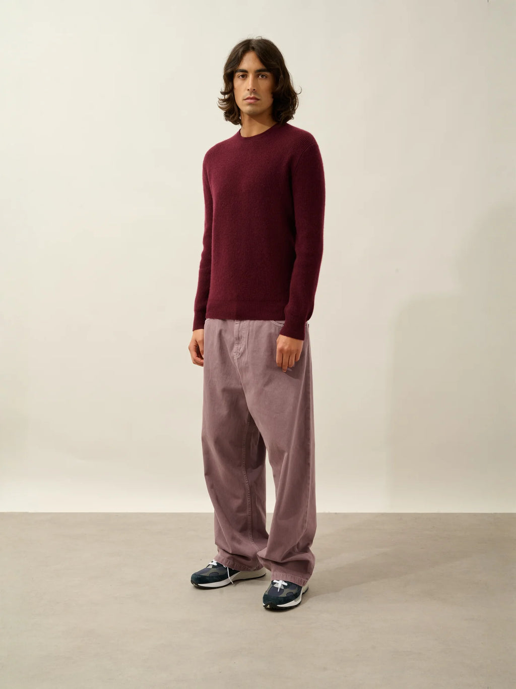 LUFFY pullover rundhalsausschnitt brombeere
