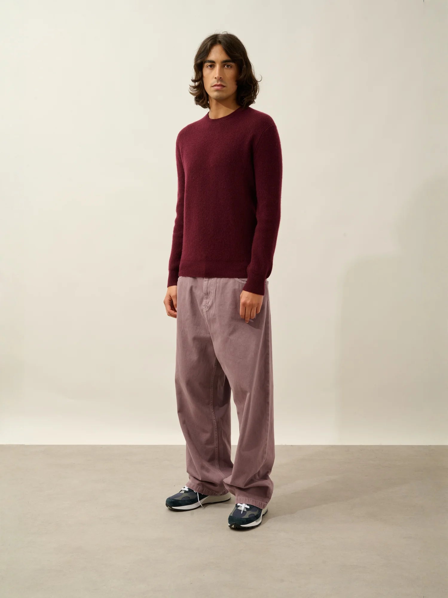 LUFFY sweater crew neck blackberry