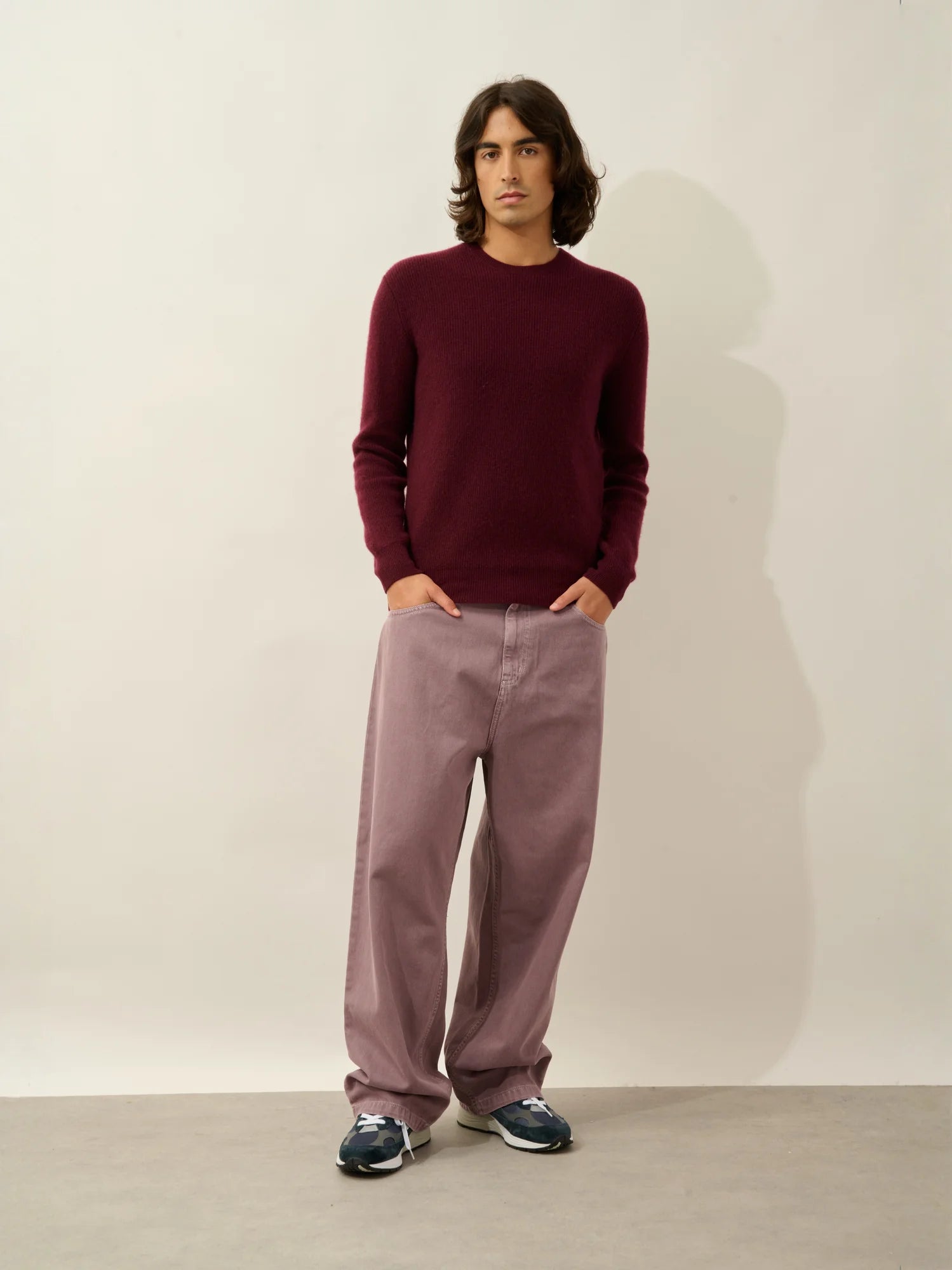 LUFFY pullover rundhalsausschnitt brombeere